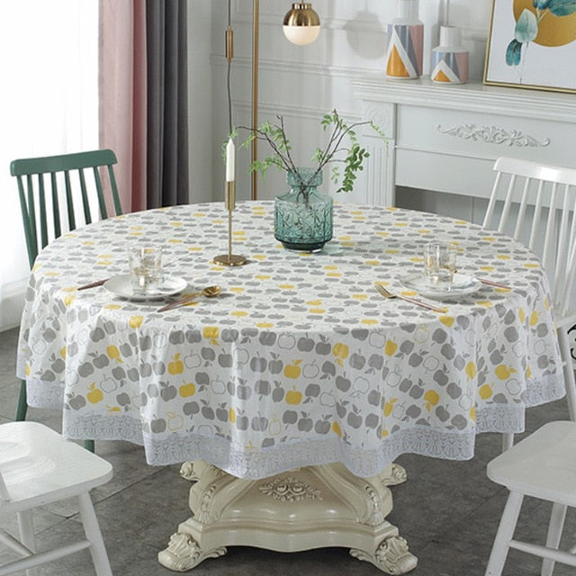 nappe anti tache ronde en motif élégant