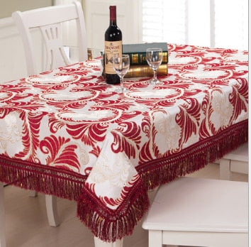 nappe lin rouge élégante