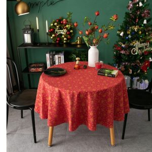 Nappe ronde Noël élégante
