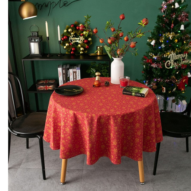Nappe ronde Noël élégante