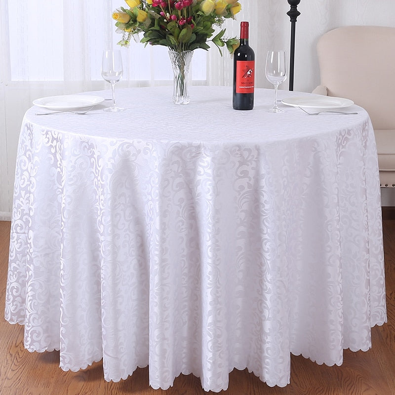 nappe ronde blanche mariage