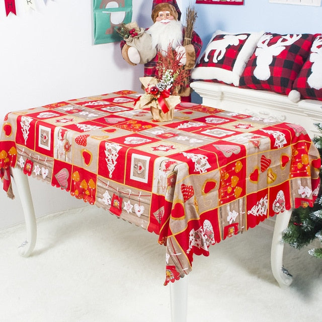 nappe de Noël à carreau rouge