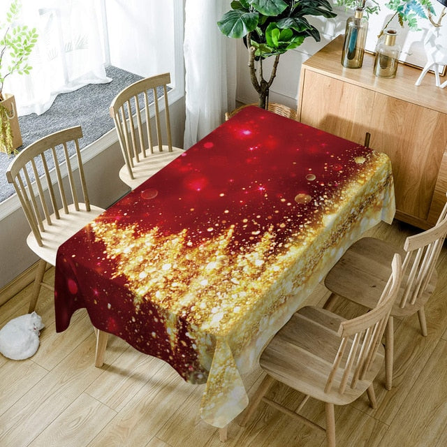 nappe rouge rectangulaire noël
