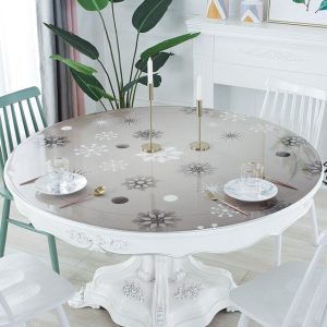 nappe transparente ronde Noël