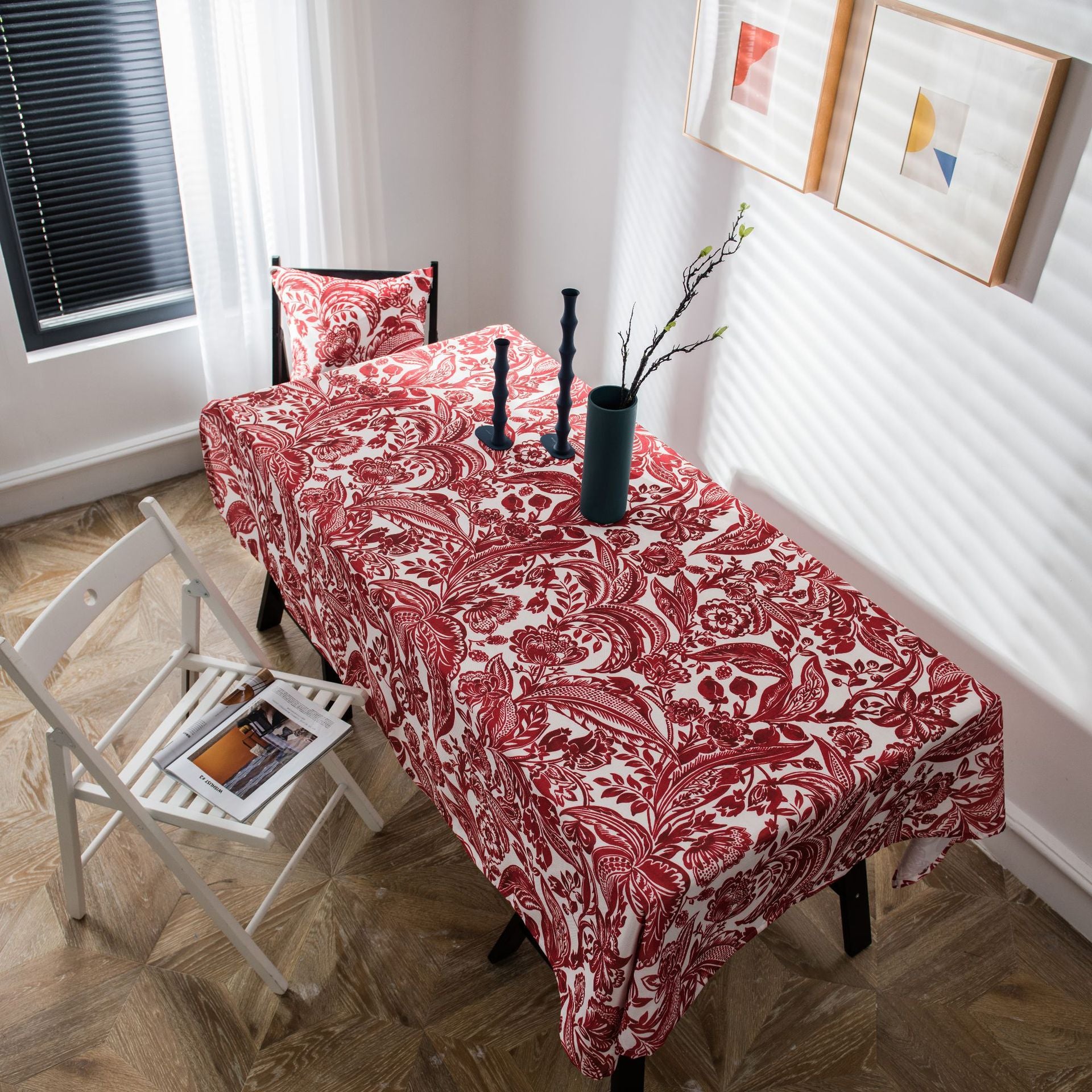 nappe rouge en tissu