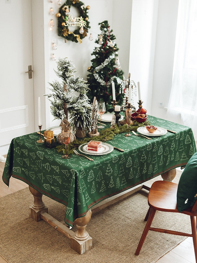 nappe verte sapin élégante