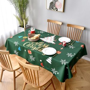 nappe de Noël verte