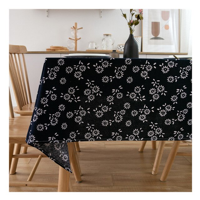 décoration table nappe bleu nuit