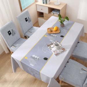 nappe anti tache rectangulaire grise