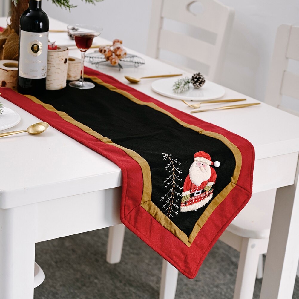 chemin de table noël noir