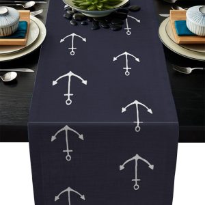 décoration de table bleu marine