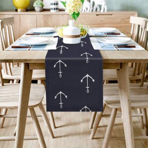 chemin de table bleu marine élégant