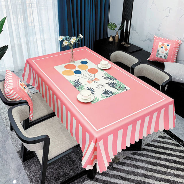 nappe rectangulaire tissu rose