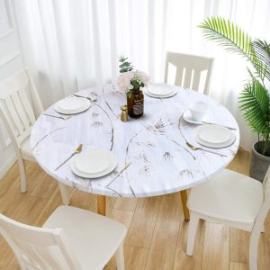 nappe ronde blanche élégante