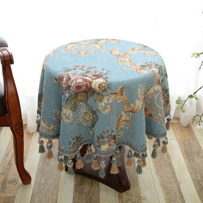 nappe ronde bleu élégante