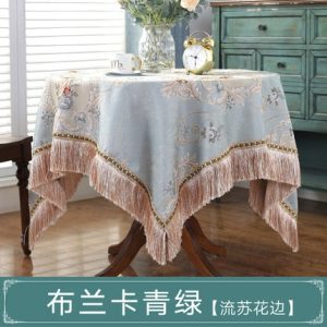 nappe ronde bleu élégante