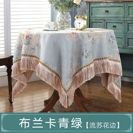nappe ronde bleue