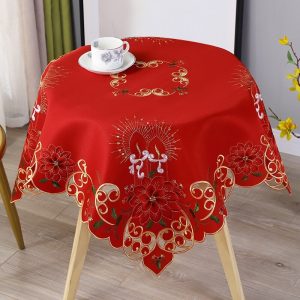 nappe ronde Noël carrée
