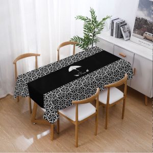 nappe rectangulaire noire chic