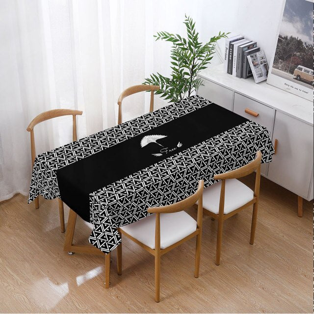 nappe rectangulaire noire chic