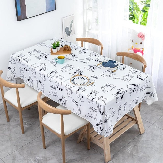 nappe cirée motif moderne