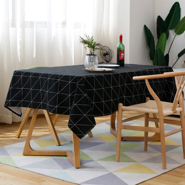 nappe noir tissu élégante