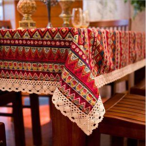 nappe rouge bohème