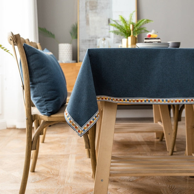 nappe bleue enduite élégante