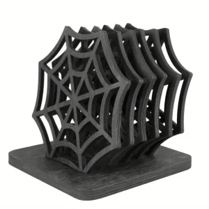 Dessous de verre toile d'araignée noir