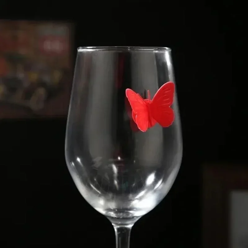 Marqueur de verre en silicone papillon – Image 4